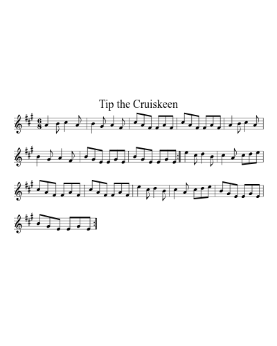 Tip the cruiskeen (Version 3)
