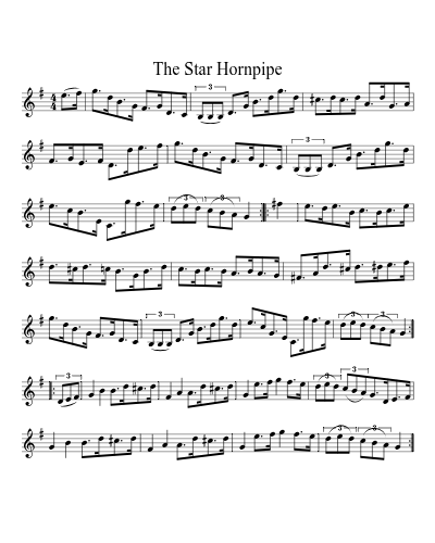 The Star Hornpipe (Version 3) sheet music preview