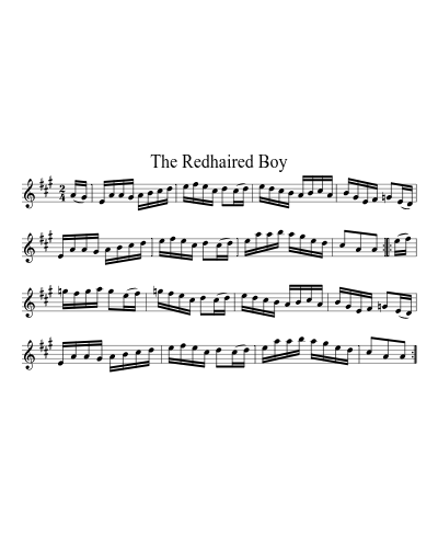 The redhaired boy (Version 4) sheet music preview
