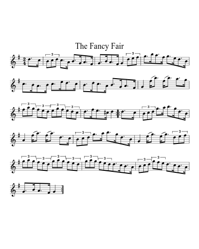 The Fancy Fair (Version 3) sheet music preview