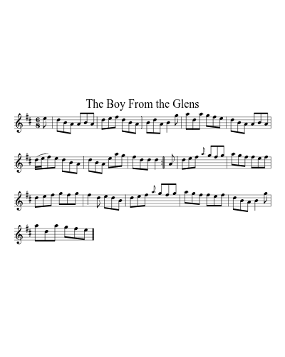 The Boy From the Glens sheet music preview