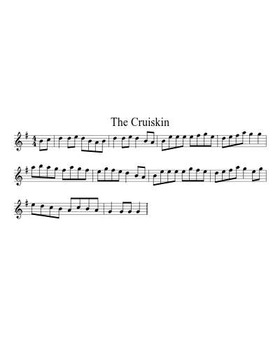 The Cruiskin sheet music preview