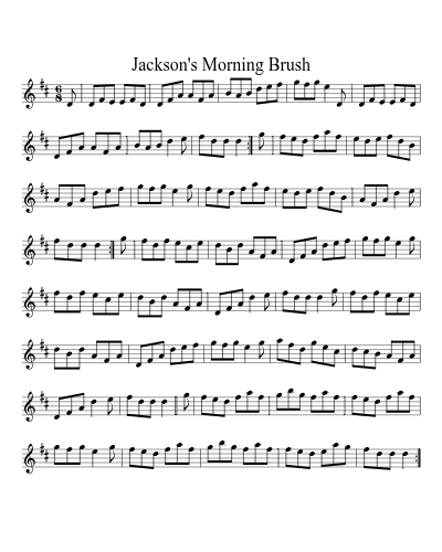 Jackson's morning brush (Version 3) sheet music preview