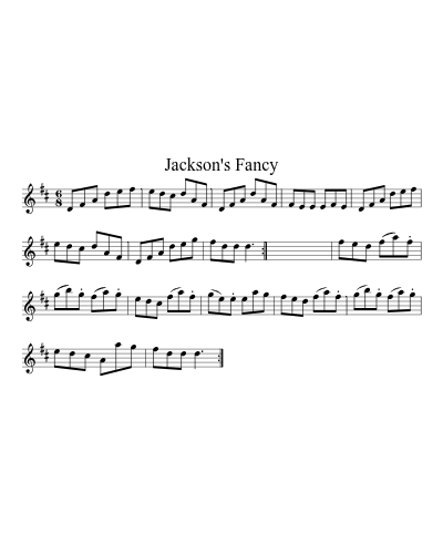 Jackson's Fancy (Version 3) sheet music preview
