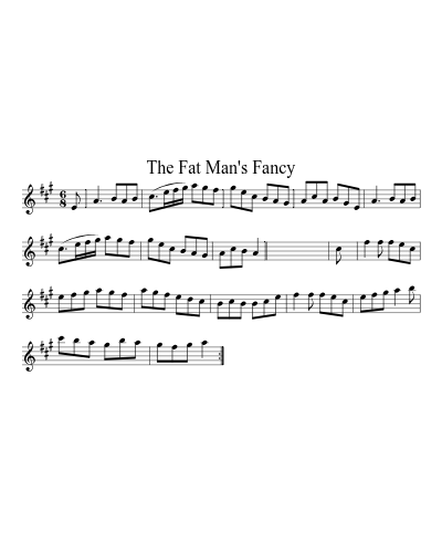 The Fat Man's Fancy sheet music preview
