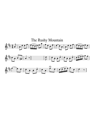 The Rushy Mountain sheet music preview