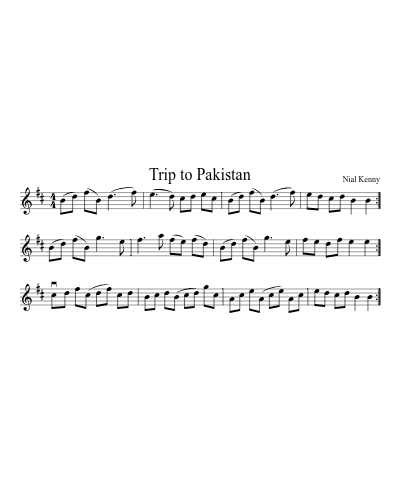 Trip to Pakistan (Version 2) sheet music preview