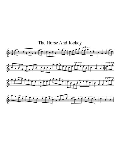 The Horse And Jockey sheet music preview