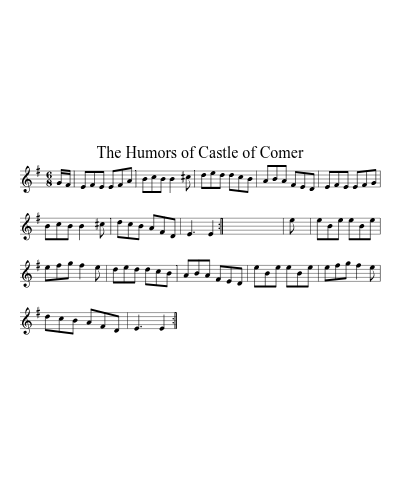 The Humors of Castle of Comer sheet music preview