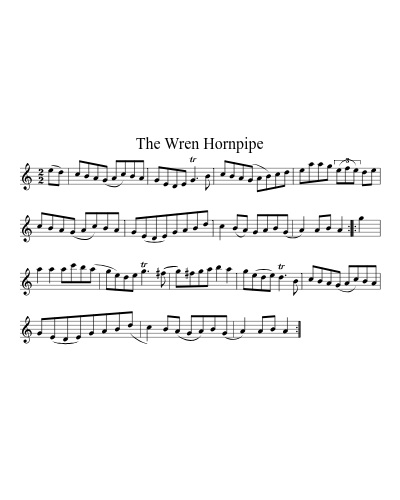 The Wren Hornpipe sheet music preview
