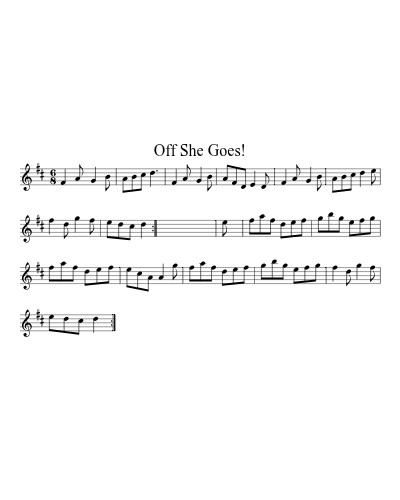 Off she goes! (Version 3) sheet music preview