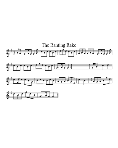 The Ranting Rake (Version 2) sheet music preview