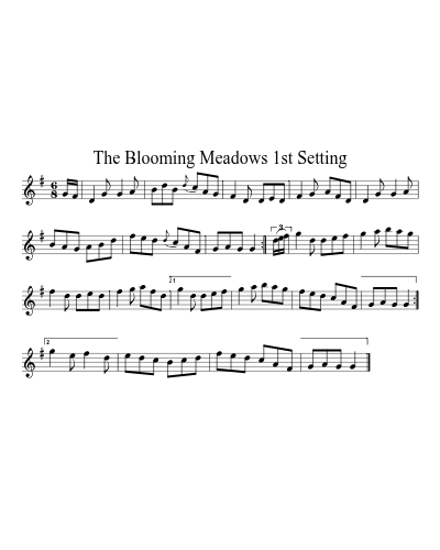 The Blooming Meadows 1st Setting sheet music preview