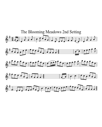 The Blooming Meadows 2nd Setting sheet music preview