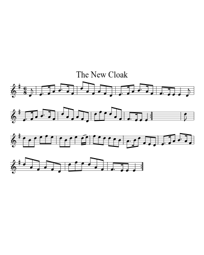The New Cloak sheet music preview