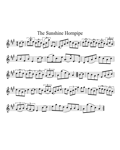 The Sunshine Hornpipe sheet music preview