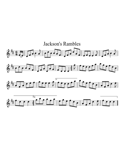 Jackson's Rambles (Version 2) sheet music preview