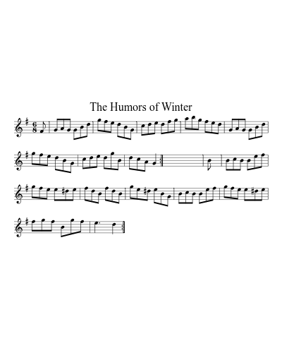 The Humors of Winter sheet music preview