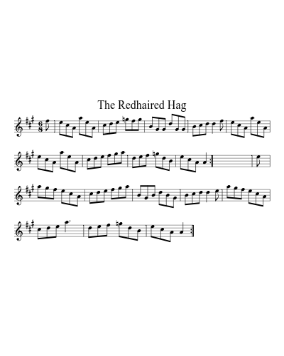 The Redhaired Hag (Version 2) sheet music preview