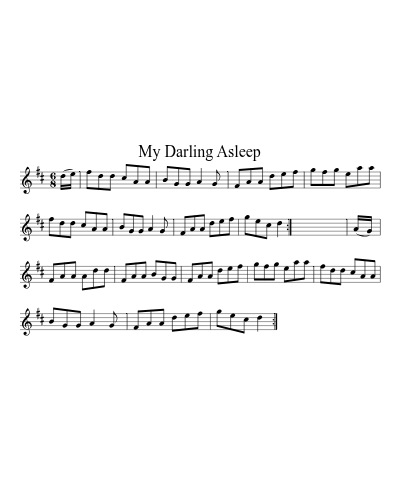 My Darling Asleep (Version 4) sheet music preview