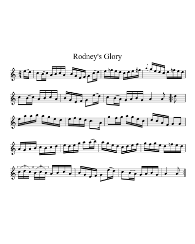 Rodney's Glory (Version 6) sheet music preview