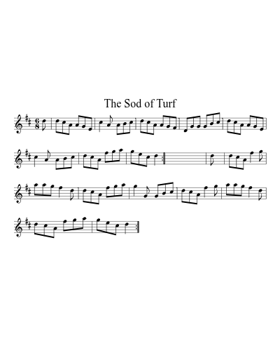 The Sod Of Turf (Version 2) sheet music preview