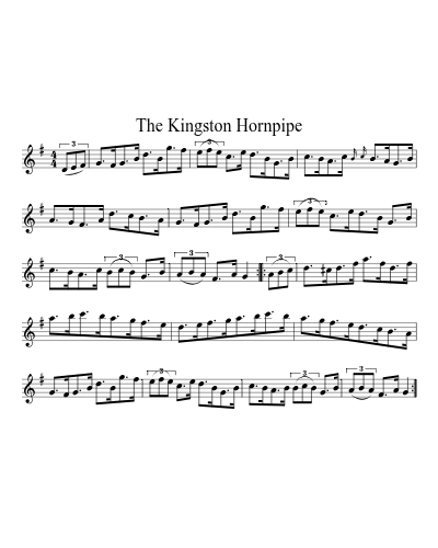 The Kingston Hornpipe sheet music preview