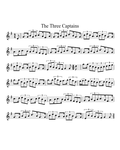 The three captains (Version 3) sheet music preview