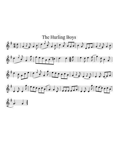 The Hurling Boys sheet music preview