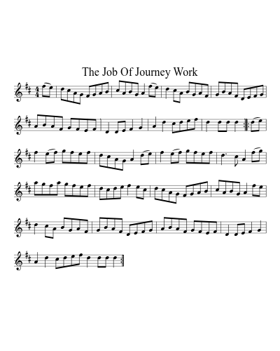 The job of journey work (Version 3) sheet music preview
