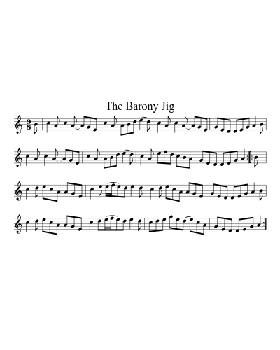 The Barony Jig sheet music preview