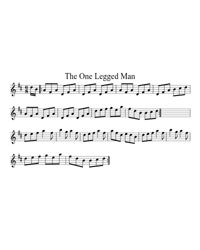 The one legged man (Version 2) sheet music preview