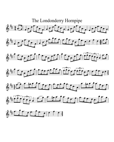 The Londonderry Hornpipe (Version 3) sheet music preview