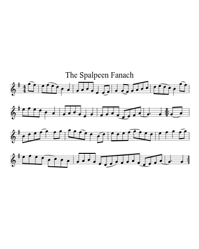 The Spalpeen Fanach sheet music preview