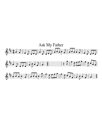 Ask My Father (Version 2) sheet music preview