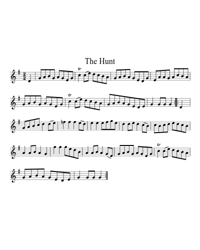 The Hunt (Version 3) sheet music preview