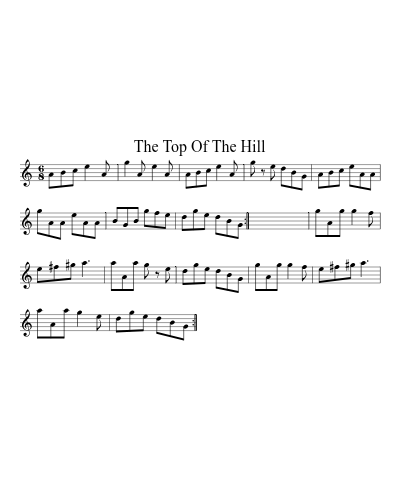 The top of the hill (Version 2) sheet music preview