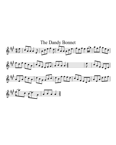 The Dandy Bonnet (Version 2) sheet music preview