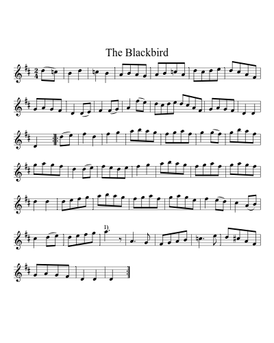 The Blackbird (Version 8) sheet music preview
