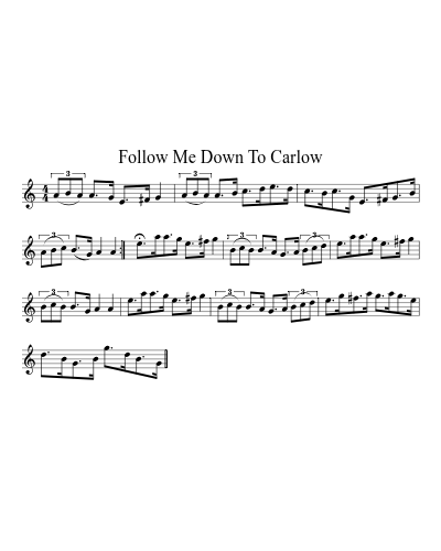 Follow Me Down to Carlow (Version 3)