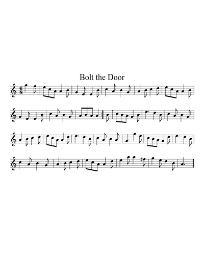 Bolt The Door (Version 2) sheet music preview
