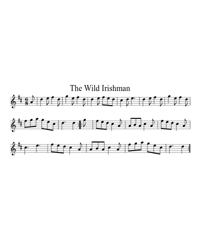 The wild Irishman (Version 2) sheet music preview