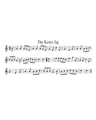 The Kerry Jig (Version 3) sheet music preview