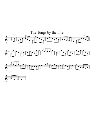 The Tongs By The Fire (Version 4) sheet music preview