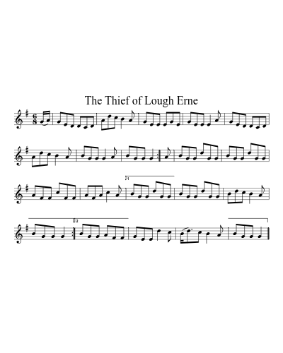 The Thief Of Lough Erne (Version 2) sheet music preview