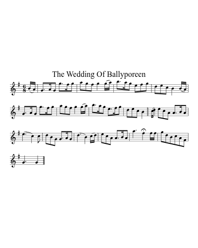 The Wedding Of Ballyporeen sheet music preview