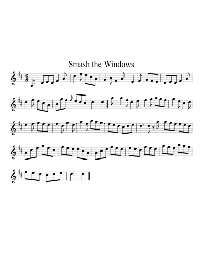 Smash the Windows (Version 8) sheet music preview