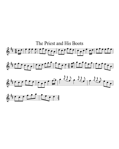 The Priest And His Boots (Version 2) sheet music preview