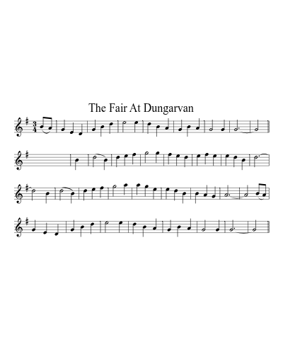 The Fair At Dungarvan sheet music preview