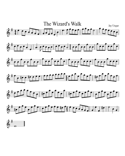 the Wizard's Walk (Version 2) sheet music preview